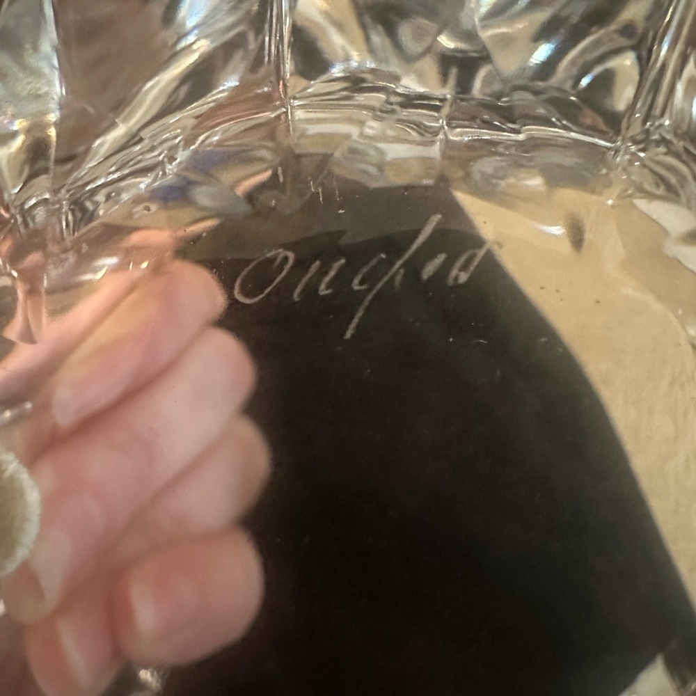 Vintage Signed Orrefors Fleur Jan Johansson Heavy Crystal Bowl - Picture 4 of 4